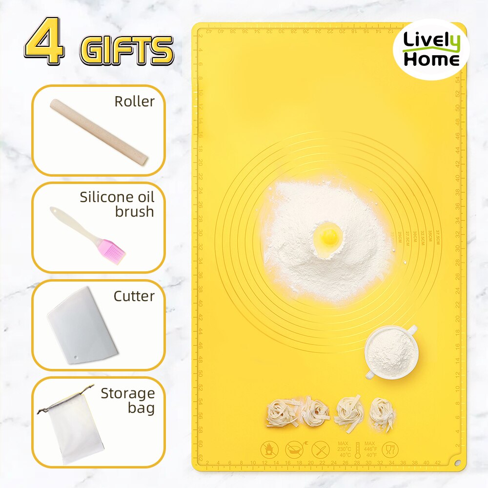 Tappetino per impastare in silicone ultra grande 80*60 tavole per pasticceria foglio antiaderente fuori misura trasparente strumento per pasticceria da cucina