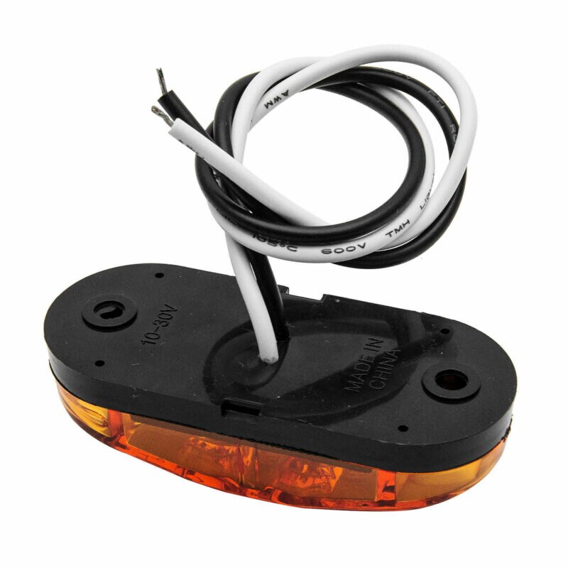 10x 2Diode Car LED Light Oval Clearance Trailer Truck Side Marker Lamp Amber 2.5Inch LED Side Marker Lights