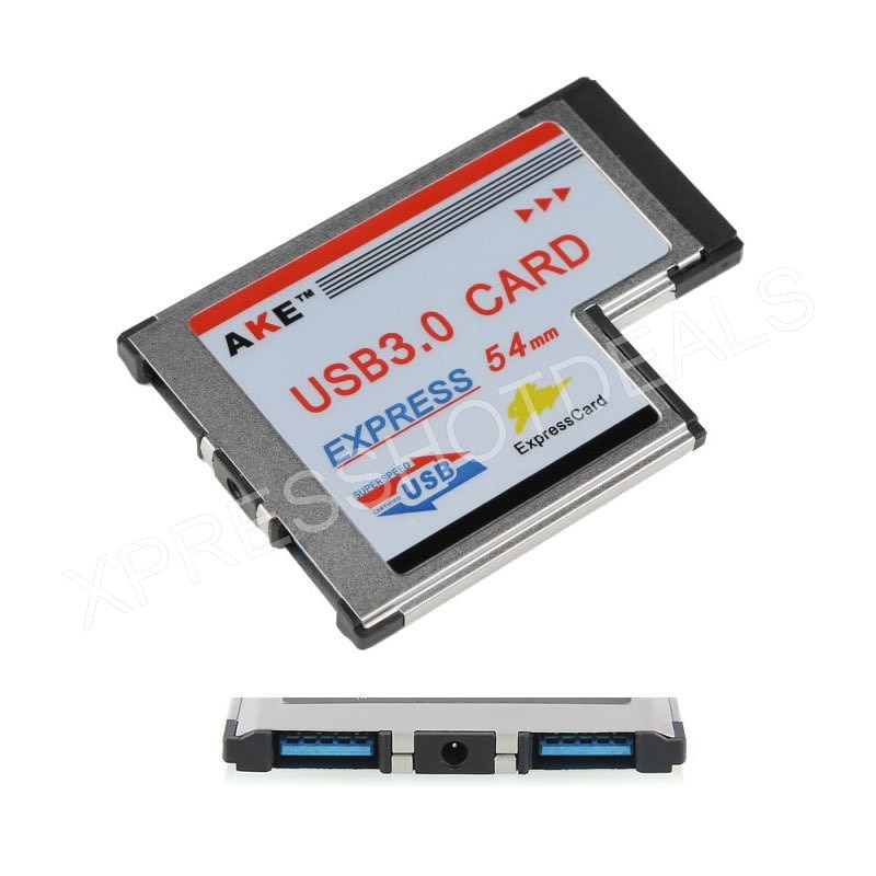 ExpressCard 54mm 2 poorten USB 3.0 5 Gbps Express Card Adapter Laptop Notebook NEC