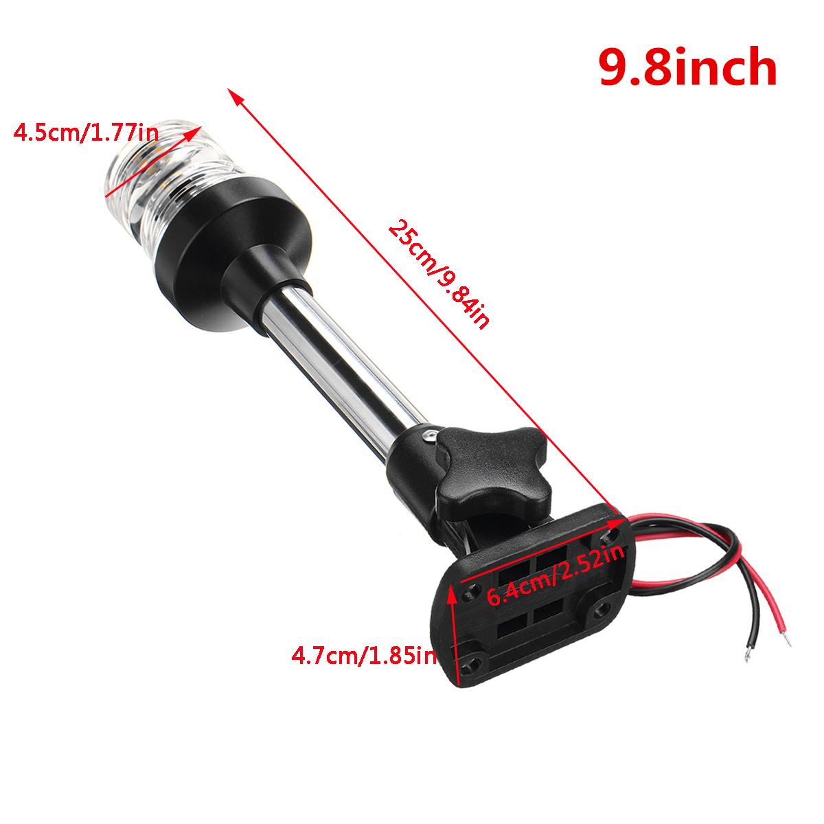 Fäll ner 12-24v 9.8/16/25 marina för båt led navigationsljus marina för båt yacht akter ankare ljus led segel ljus: 9.8 tum