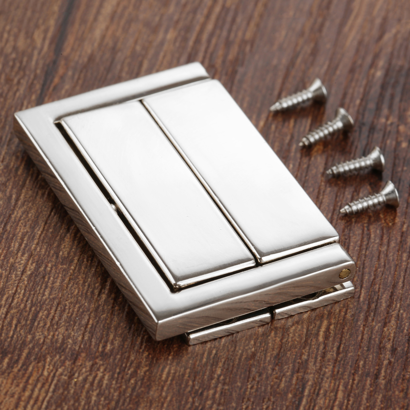 1pc 48*30mm æsker hasp lås vippelås låse til smykkeskrin kuffert spænde klip lås møbel hardware: Sølv