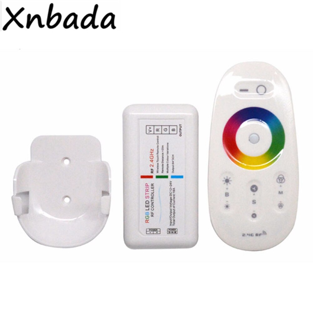 2.4G Wireless RF RGB Led Strip Controller Dimmer With Wall Mounted Touch Remote For RGB Led Strip DC12-24V
