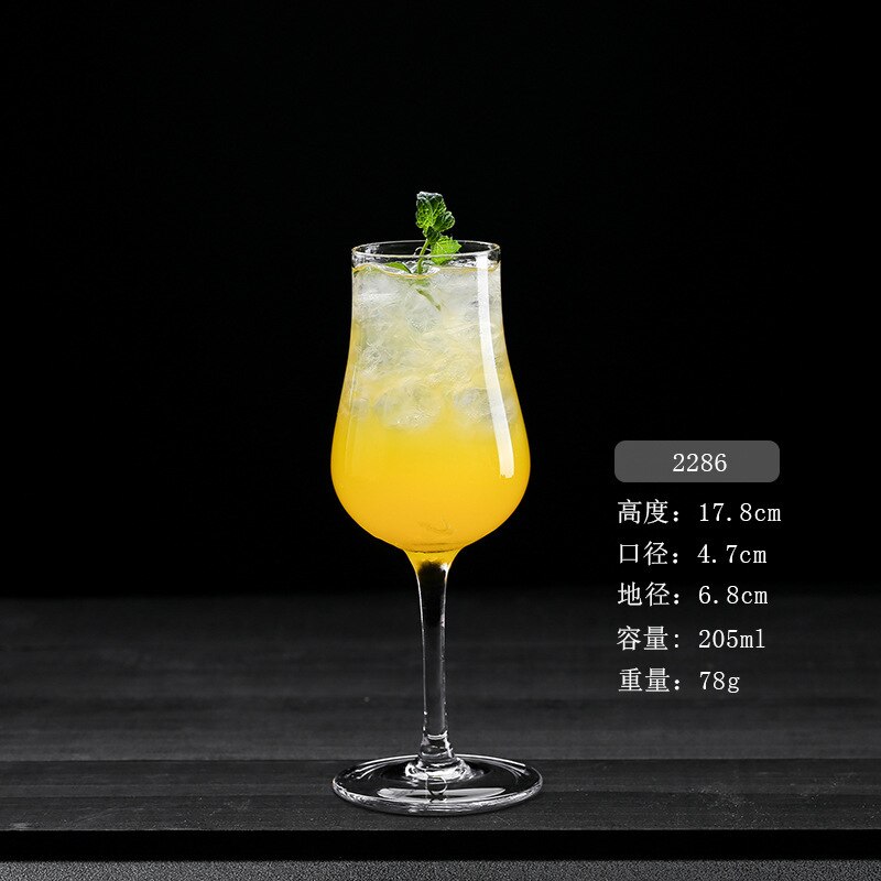 Lead Free Crystal Glass Sweet Wine Glass Cocktail Glass Goblet Special Drink Cup Transparent Bar Personality Wine Glass: D