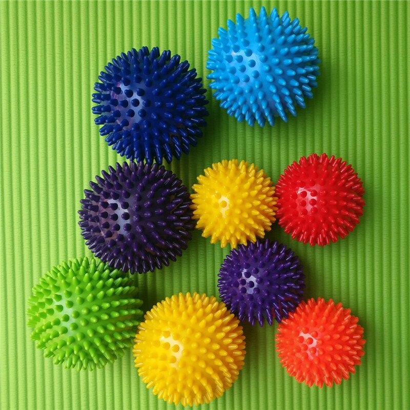 7/7.5 centimetri di Yoga della Sfera di Massaggio Rilassante Muscolare Sfera di Massaggio Rilassante Muscolare Fitness Fallo di Mano-Piede Hedgehog Sfera di Massaggio