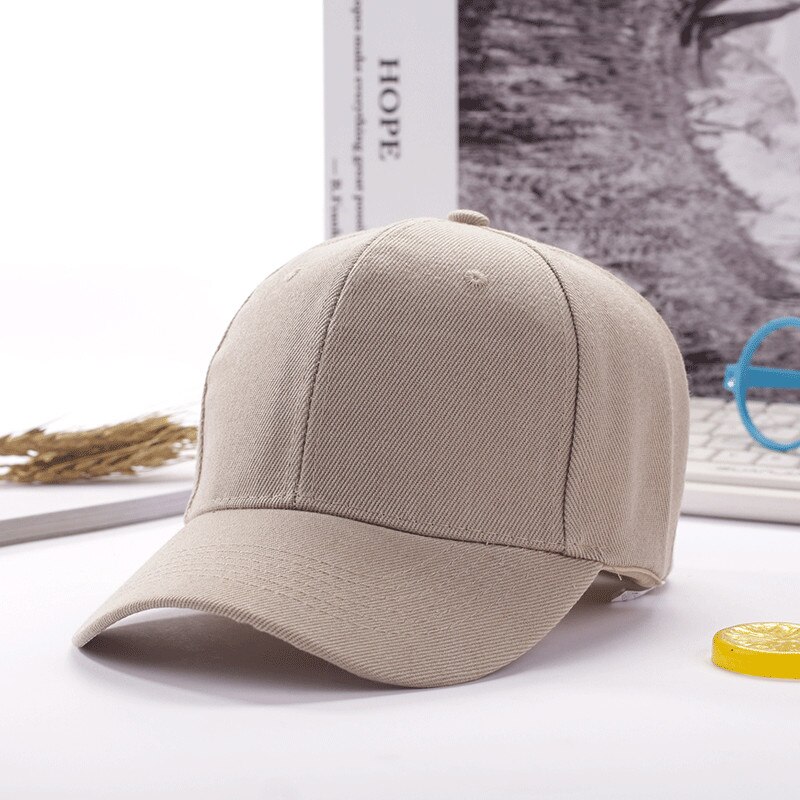 Wjustforu Classic Casual Youth Caps Cotton Baseball Cap Washed Style Hat Plain Adjustable Solid Mens Hats Unisex Women Men Top: Khaki