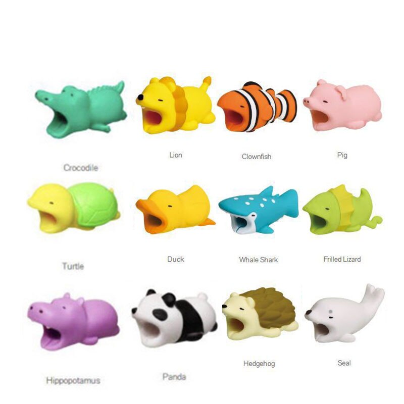 Cable Management Cable bite Protector Winder Cable Animal Shaped Tiger Cable Dog Shape Earphone Accessories & Parts