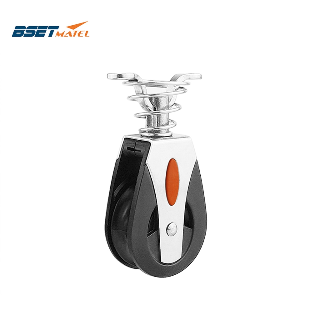 1500Lbs Load Sheave Block Universal Head Single Pulley Swivel Sailboat Plain Bearing Block Rope Runner Boat Pilates Accessories