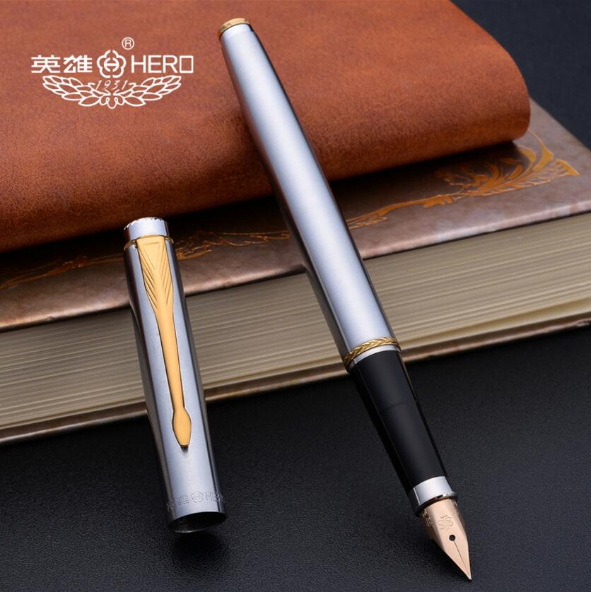 Originele Hero 200 Luxe Zakelijk Schrijven Inkt Vulpen Doos Verpakking Schrijven Pen 14K Gold pen