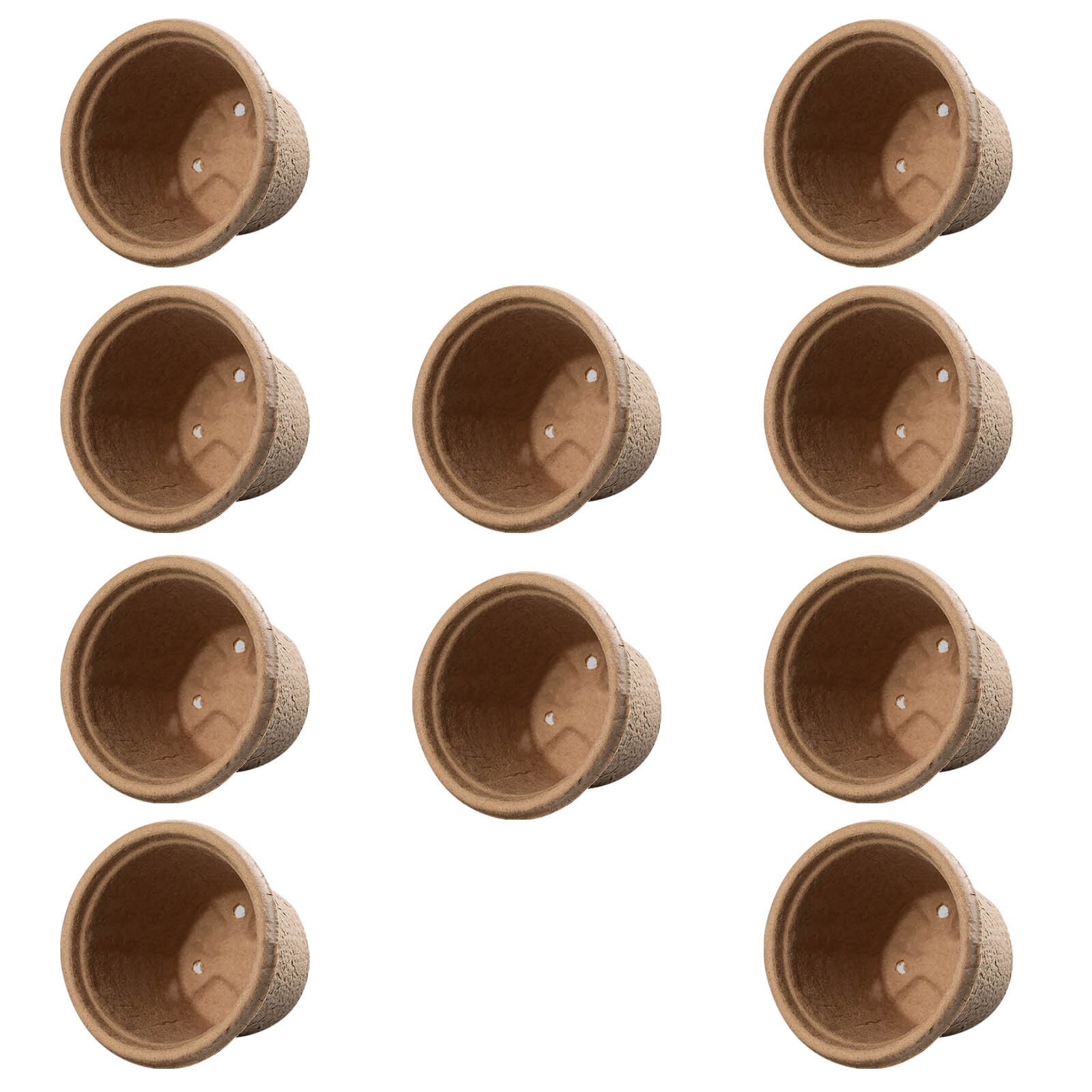 Garden Supplies Nursery Pots Pulp Peat Pot Plant Cup Tray Flowers Potted Plant Grow Garden Tools: 10PC
