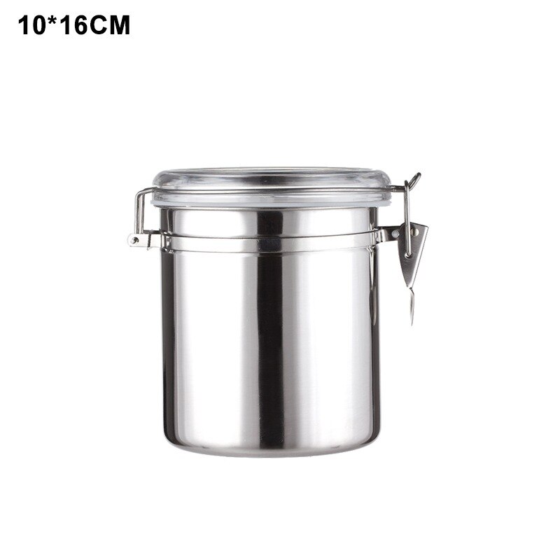 Stainless Steel Airtight Coffee Container Storage Canister Set Coffee jar Canister With Scoop For Coffee Beans Tea 1.5L: 1000m1