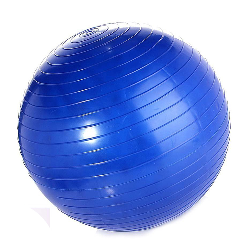 Exercise Ball - 75cm - Burst Resistant - High Grip Rubber - for Yoga, Pilates, Abs: Blue