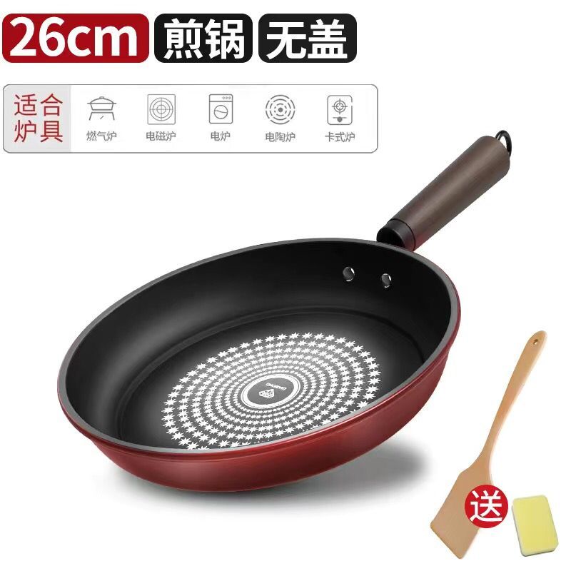 Band Marble Stone Nonstick Frying Pan with Heat Resistant Plastic Handle,Granite Induction Egg Skillet,Dishwasher Safe: B