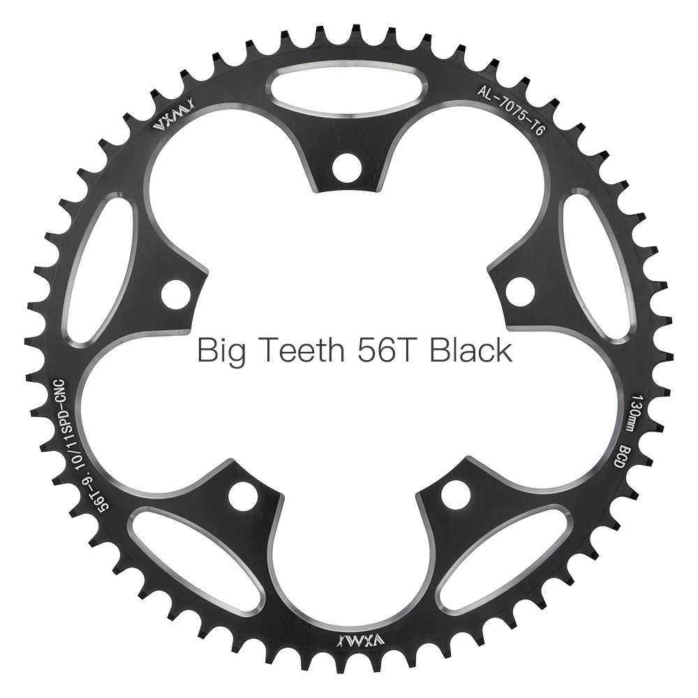 Plato de bicicleta de carretera VXM 130BCD redondo 38T 40T 42T 44T 46 48 50 52 54 56T 58T rueda de cadena ancha estrecha para bicicleta Shimano 5700 6700: Verde claro