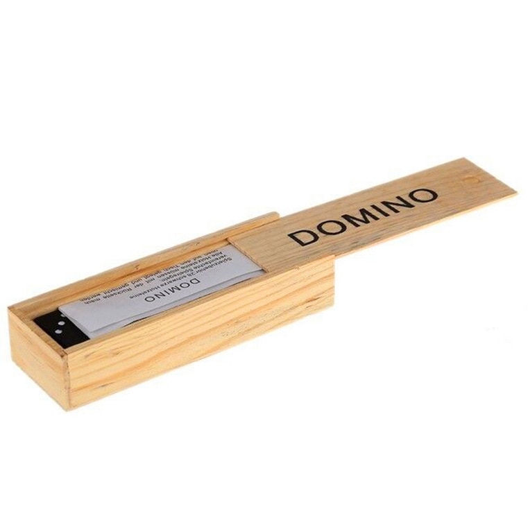 28 pièces/ensemble Domino bloc noir éducatif bébé jouets de noël drôle enfants jeux avec boîte en bois