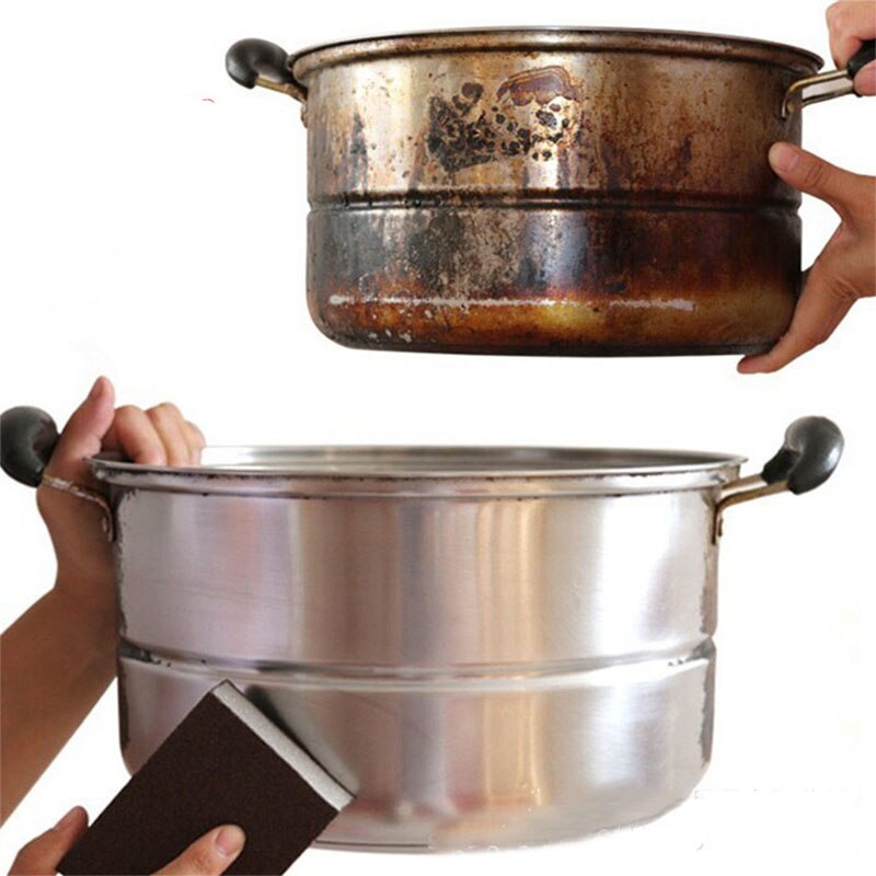 Sponge Eraser Rust Remover Brush Dish Pot Cleaning Brush Sponge Emery Descaling Clean Rub Pot Kitchen Tools Gadgets