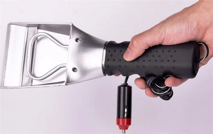 12V électrique voiture chauffée grattoir à glace Automobiles allume-cigare déneigement pelle pare-brise verre dégivrage outils propres