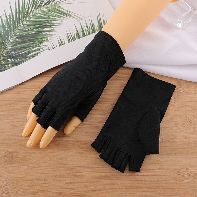 Half Vingers Handschoenen Vrouwen Zomer Stretch Dunne Vingerloze Handschoenen Rijden Ijs Zijde Semi-Vinger Anti-Slip Zonnebrandcrème Anti-Uv handschoen