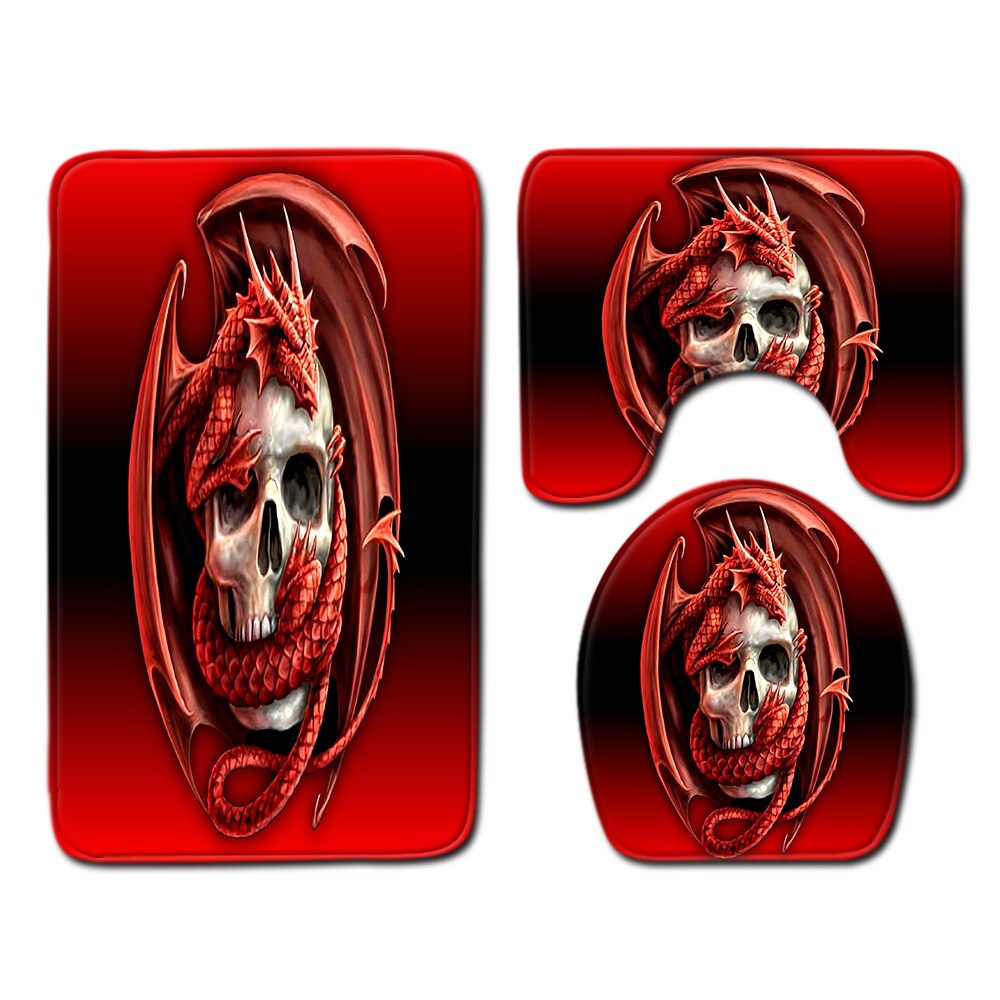 Schedel badkamer toilet mat set toilet mat set toilet mat set badkamer mat set toilet mat set badkamer mat set: J190915-a011