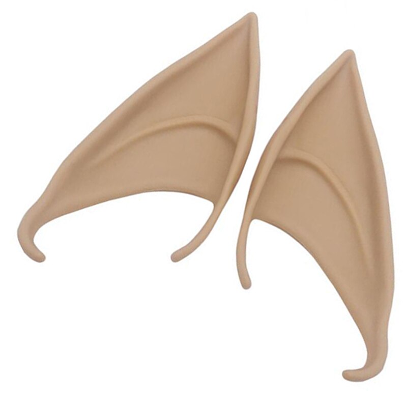 Orejas de elfo misteriosas para Cosplay, accesorios para Halloween, de Navidad, punteras en Punta orejas postizas de látex suaves, 1 par
