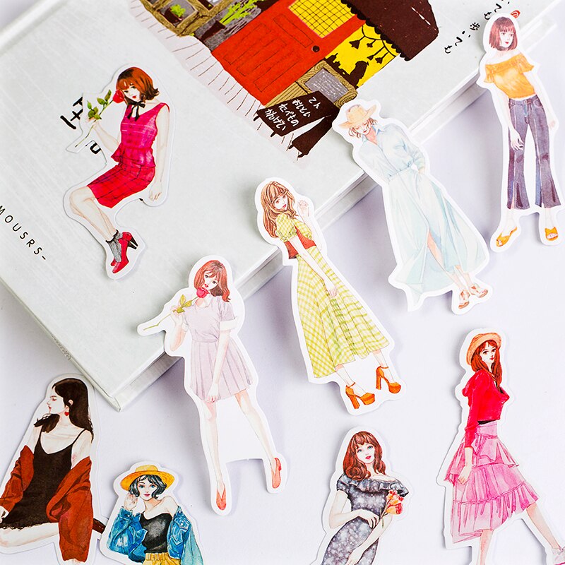 99pcs girl sticker DIY scrapbooking base collage mobile computer diary happy planner decoration sticker