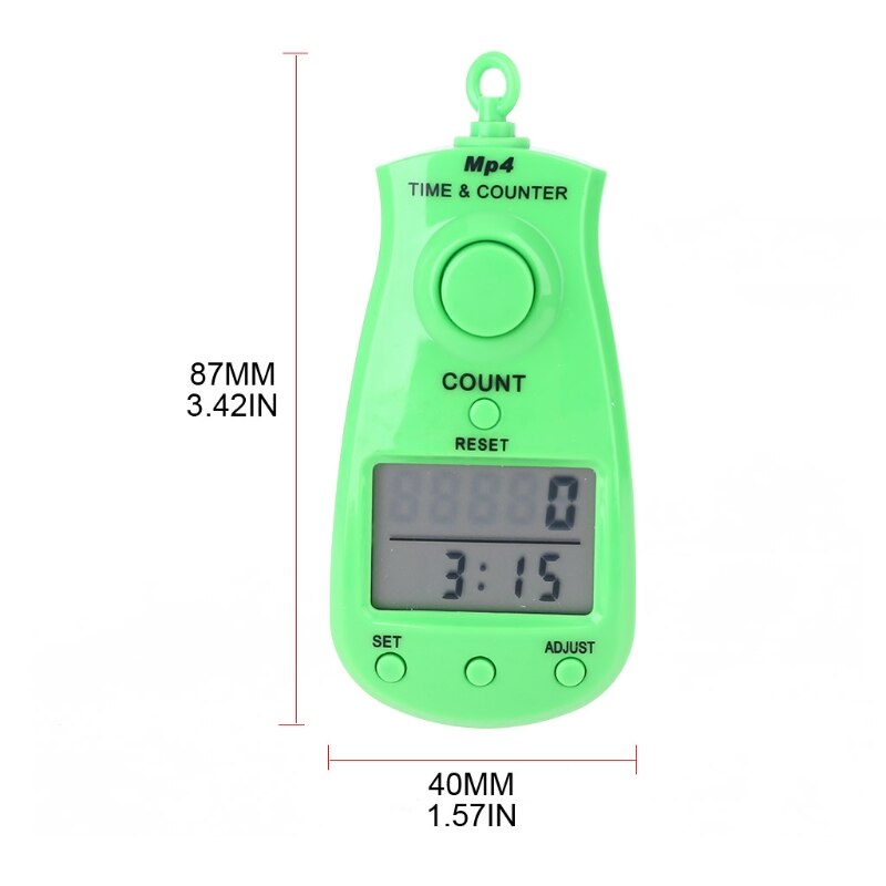 Portable 5-digit Digital Electronic Counter with Clock Calendar and Lanyard Manual Reset Decompression Relaxation Tool