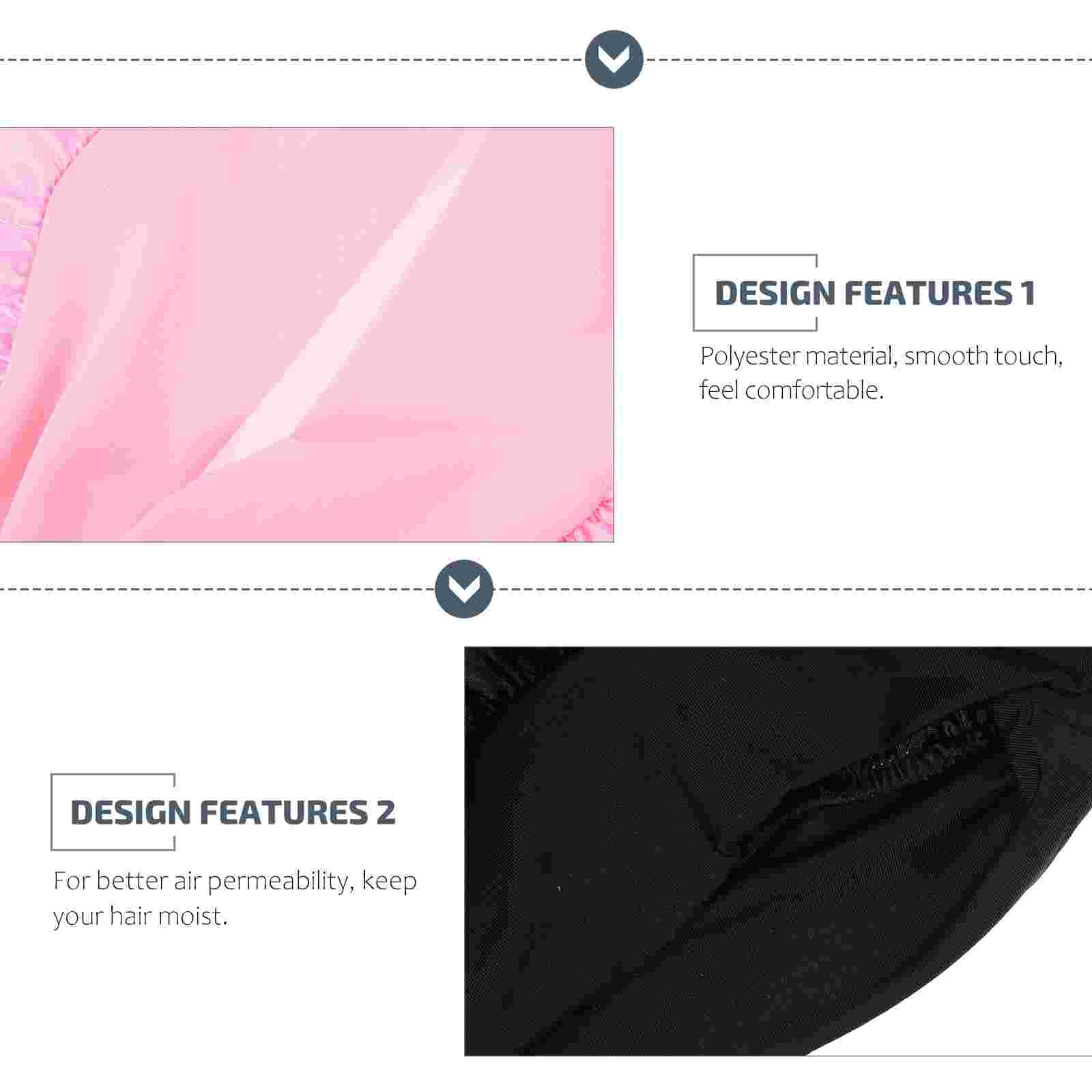 2Pcs Simple Nightcap Stretchy Home Sleeping Hat Waterproof Bathing Hat