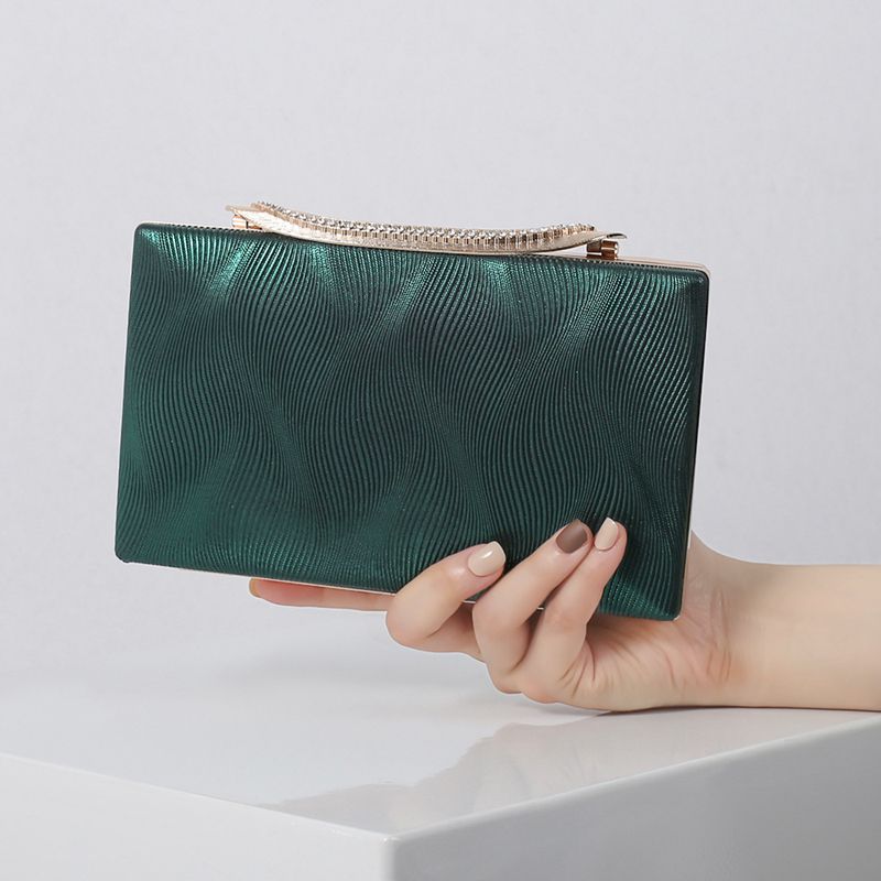 Abito da pranzo 2021 nuova moda con una famosa borsa da ragazza Cheongsam temperamento per banchetti con una borsa da sera versatile piccola: green