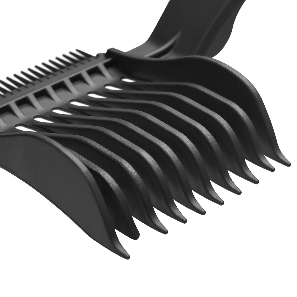 Peines para cortadora de pelo con posicionamiento curvo y mango largo para hombre, peines de plástico para peluquero, peines para cortar el pelo con parte superior plana, herramientas de estilismo para barbería
