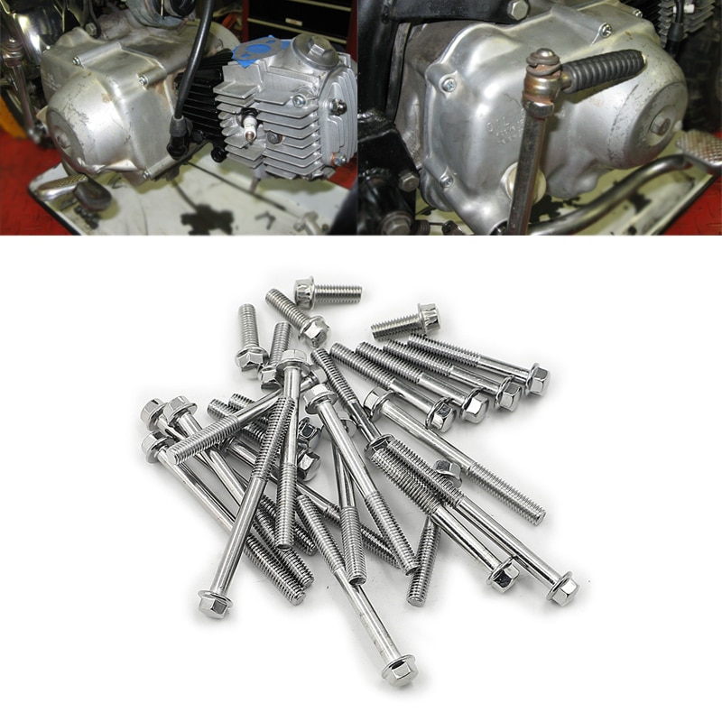 1Set Voor HONDA Z50 CT70 SL70 XL70 Z50R CL70 Motor Side Cover Case Schroeven Bouten Moeren Schroeven Z50A CT70H CT SL CL 70