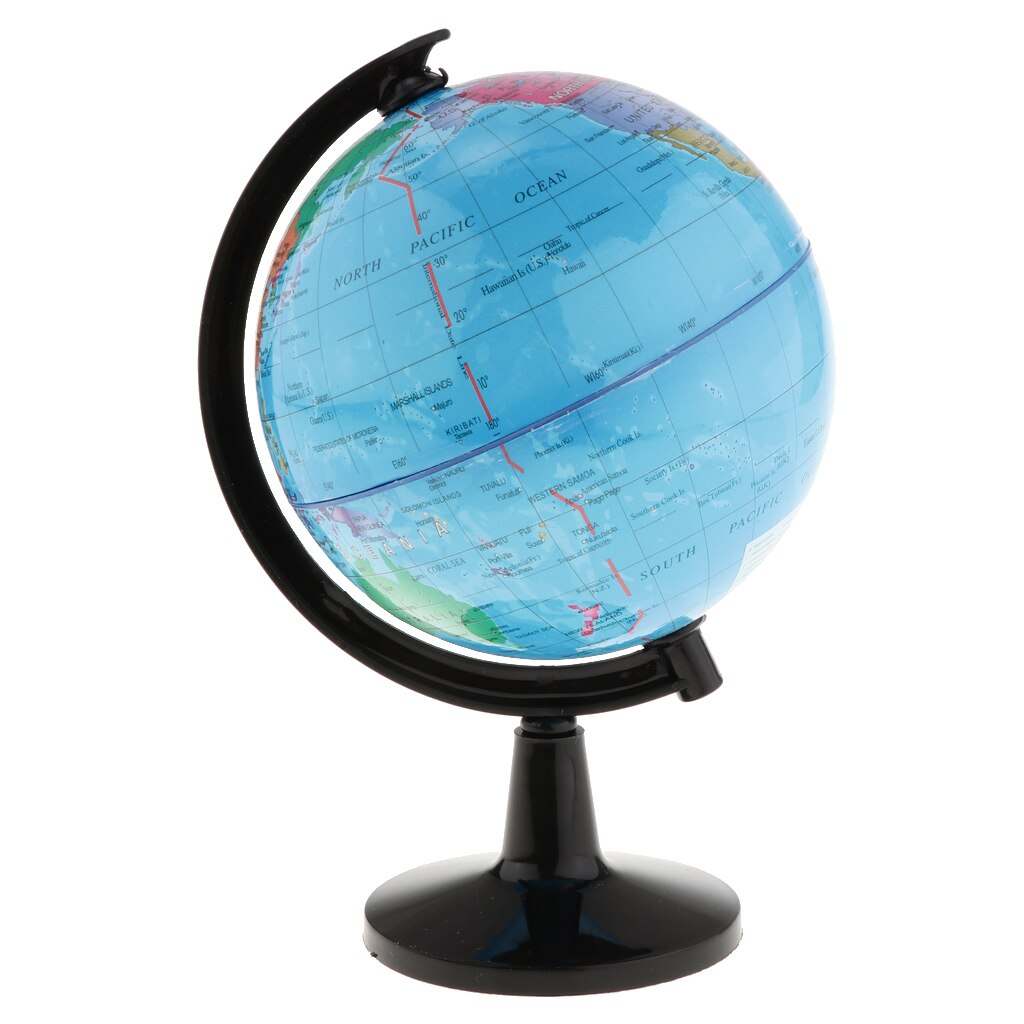 Swivel Wereldbol Educatief Onderwijs Kinderen Leunend Speelgoed 16Cm Hoogte: Blue