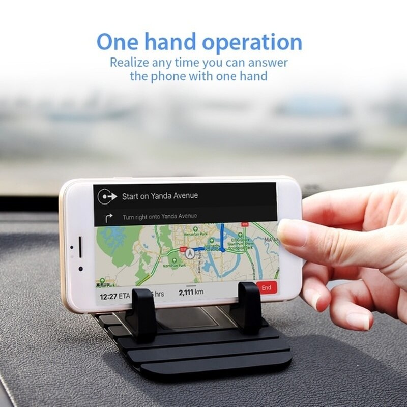 Antislip Auto Telefoon Houder Voor Telefoon Auto Desk Mount Anti-Slide Stabiele Dashboard Pad Dual Slot Beugel smartphone Stand