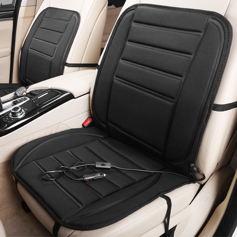 12V podgrzewana poduszka na siedzenie samochodu podgrzewacz fotela cieplej z pokrowcem regulowana temperatura akcesoria samochodowe uniwersalna zima