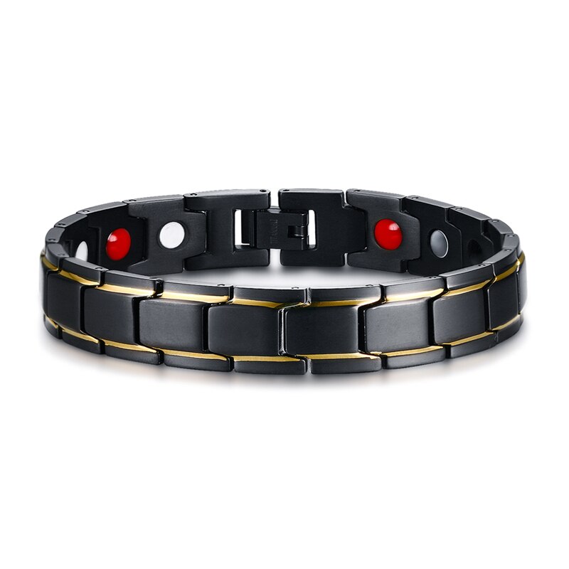 Vnox – Bracelet de thérapie magnétique en titane pur pour hommes, soulagement de la douleur pour l'arthrite et le canal carpien, bijoux pour hommes: bracelet