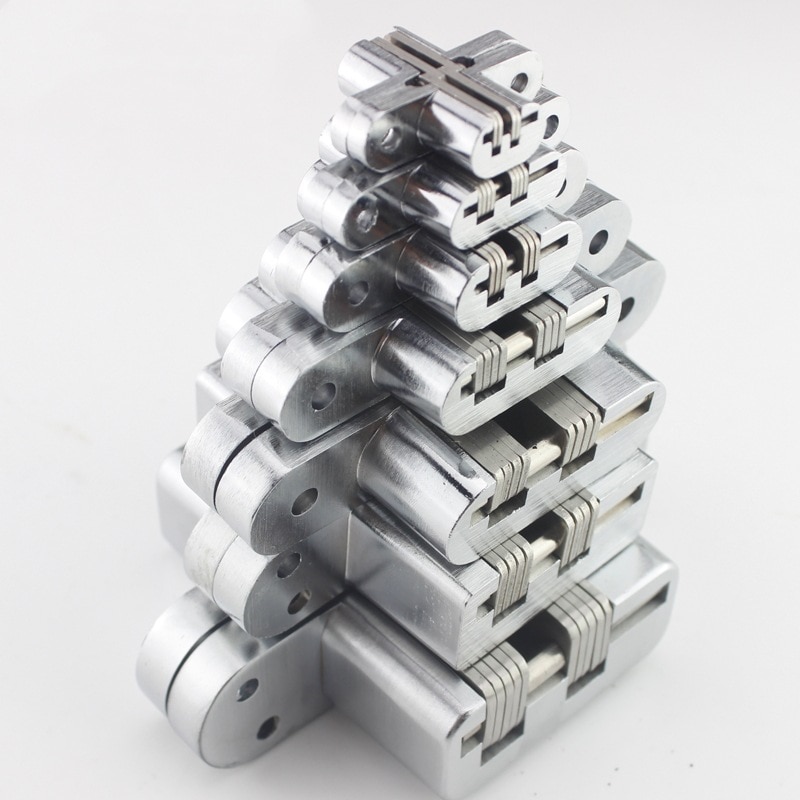 2PCS 304 stainless steel hidden hinge 3 specification hidden form mounting folding door hinge,door furniture hardware