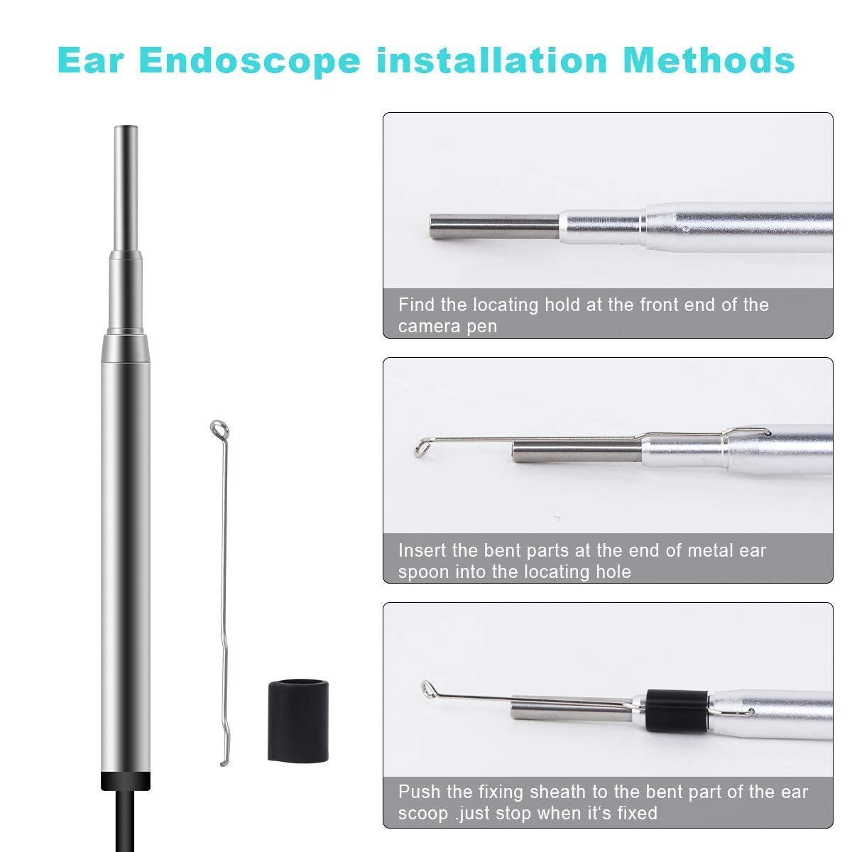 Endoskop kamera 3.9mm mini vandtæt usb endoskop inspektionskamera til otg android telefon pc øre næse borescope