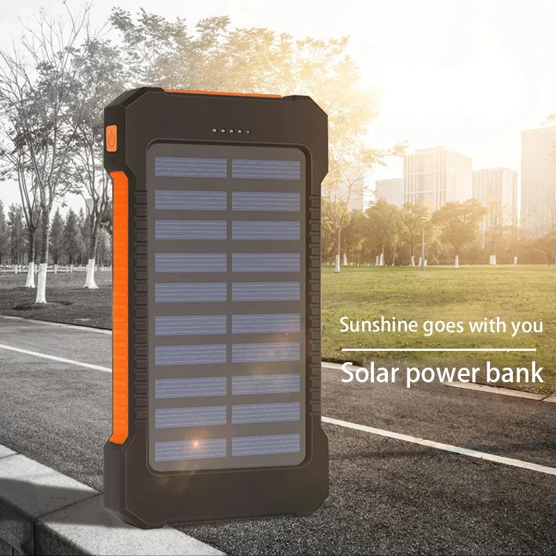 Lenovo 200000 mAh solar powerbank acampamento ao ar livre carregador portátil powerbank à prova dwaterproof água carga rápida bateria externa de alta capacidade