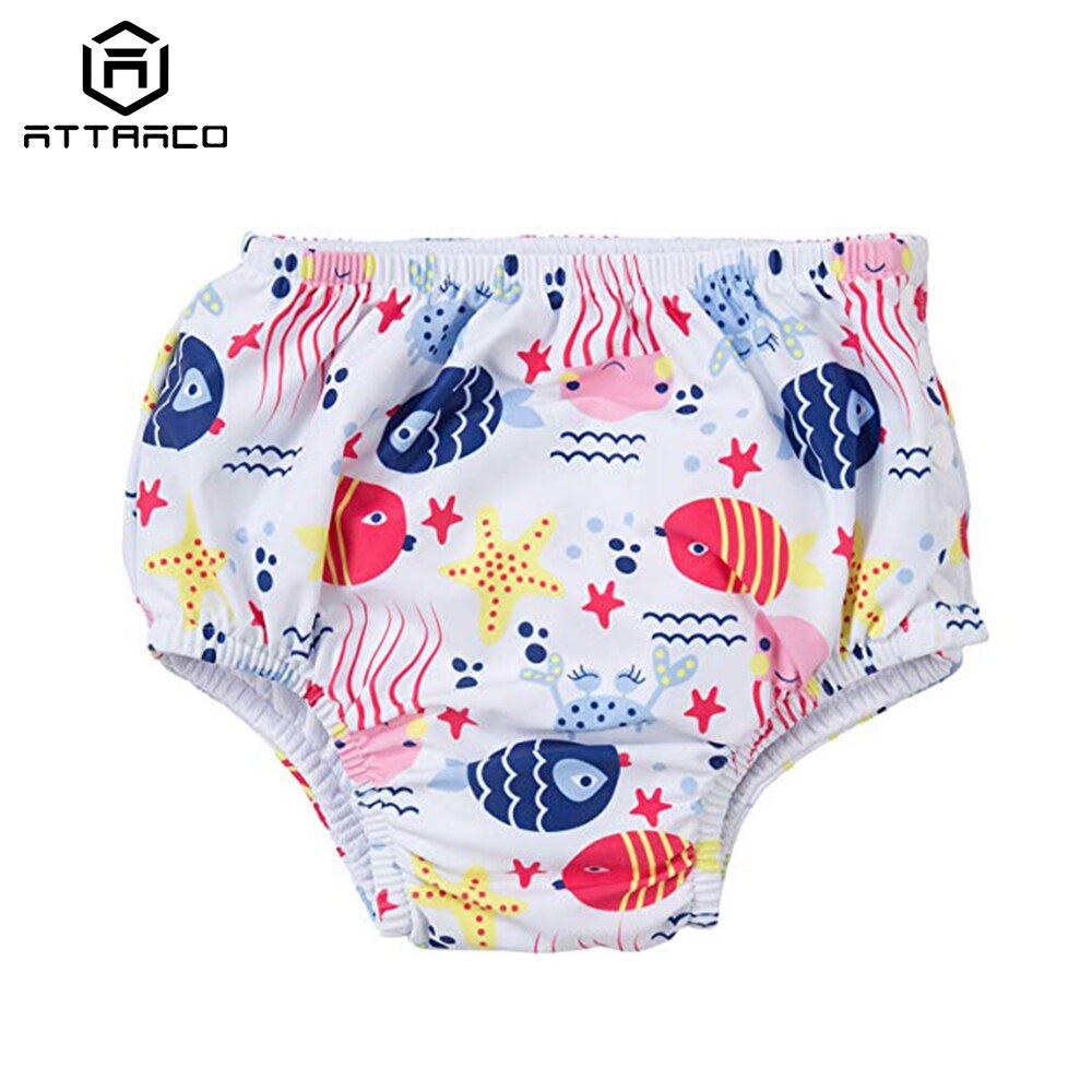 Attraco meisjes zwembroek cartoon print badmode gevoerde slip badmode zijband zwembroek met luiers