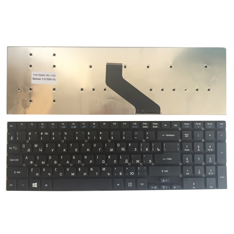 Clavier d&#39;ordinateur portable russe Ru pour Acer Aspire E5-521, E5-521G, E5-571, E5-571G, E5-571PG, E5-511, E5-511G, E1-511P, E5-721, E5-731, E5-731G