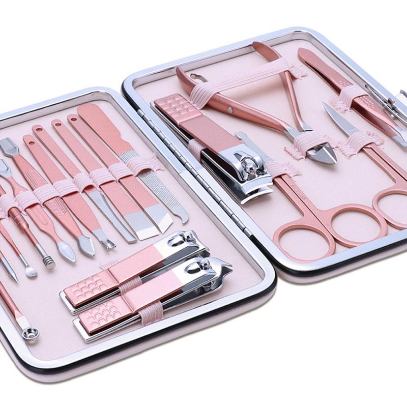 18/16/12/10/7pc Nail Care Cutter Kit Set Manicure Nail Clippers Pedicure Set Portable Travel Hygiene Kit Stainless Manicure Set