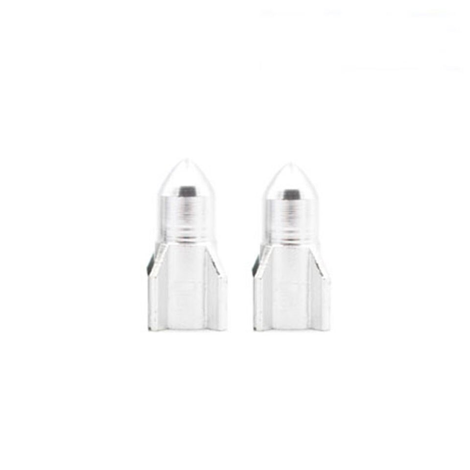 Ventiel Cap Fiets Wiel Band Bedekt Schrader Valve Stofdicht Bike Amerikaanse Nozzle Cap: Silver