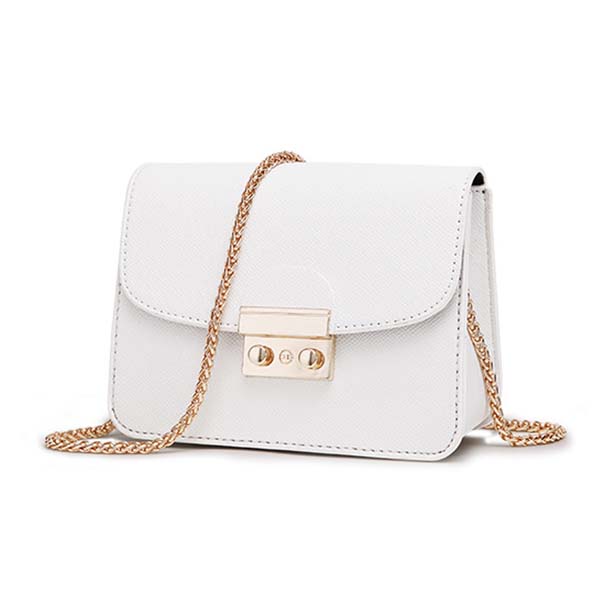 Kleine Vrouwen Zakken PU lederen Tas Clutch Bags Mini Schoudertas Vrouwen Handtas bolso mujer portemonnee: WHITE