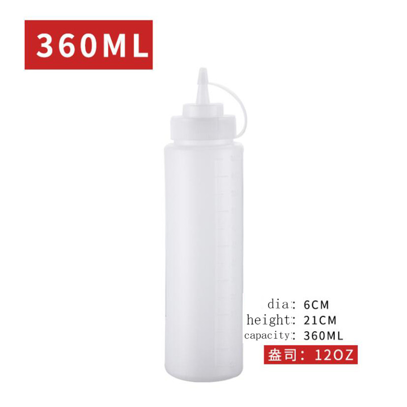 Squeeze Squirt-botellas para condimentos con tapa giratoria, Ketchup, mostaza, Mayo, salsas calientes, botellas de aceite de oliva, Gadget de cocina: 12oz white
