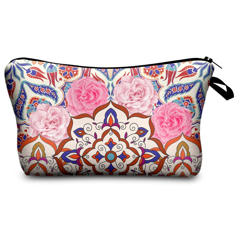 Jomtokoy Women Mandala Printing Makeup Bags Cosmetics Pouchs For Travel Ladies Pouch Women Cosmetic Bag