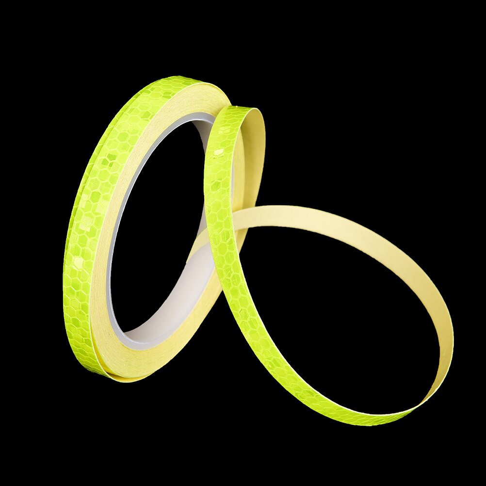 1Pc Tl MTB Fiets Reflecterende Stickers Fietsen Motorfiets Strip Decal Tape Veiligheid: yellow