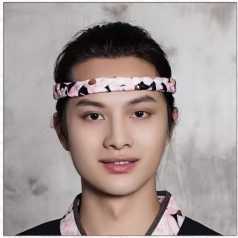 Hand Woven Japanese Cuisine Headband Sushi Head Strap Men Work Chef Vintage Waiter Headdress For Men Women: Fluorescent Yellow
