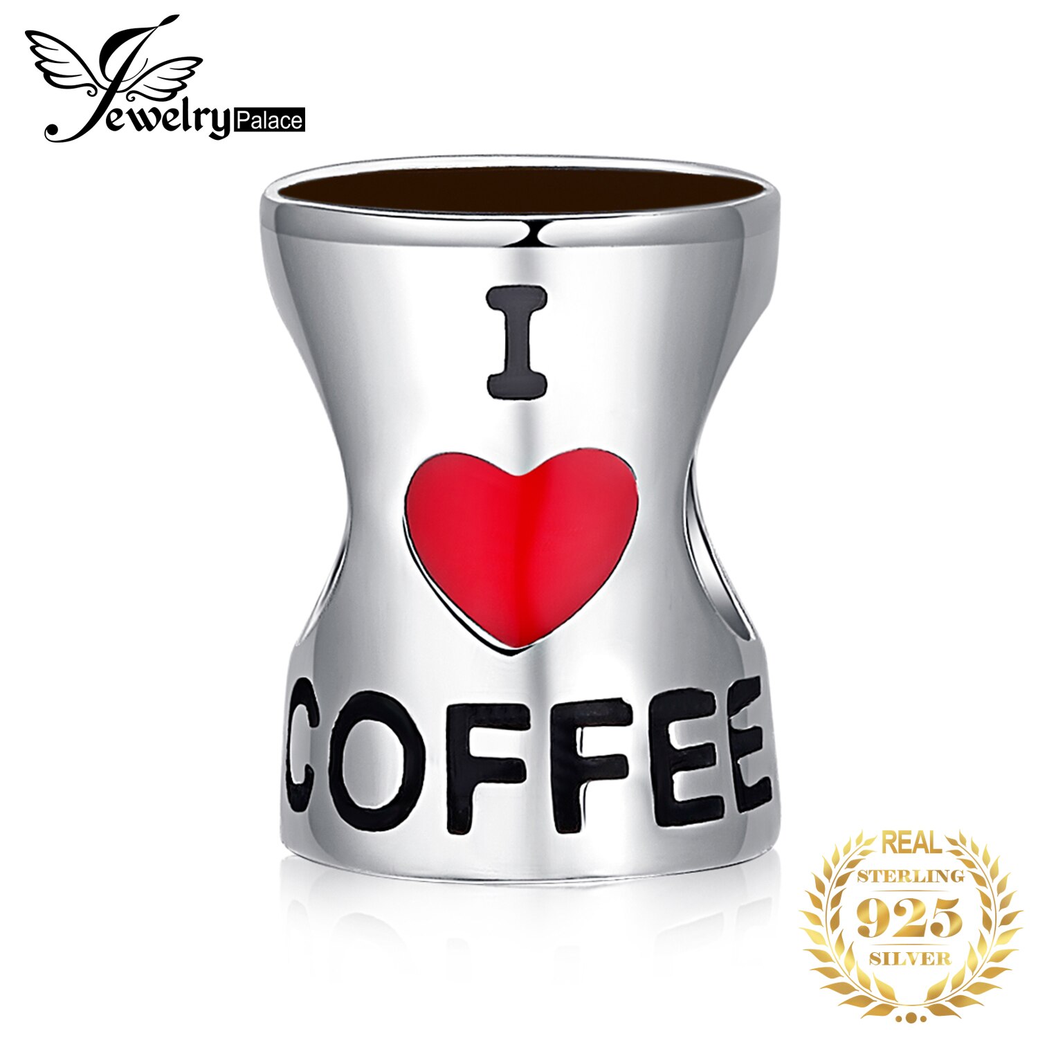 JewelryPalace Koffie Cup 925 Sterling Zilveren Kralen Bedels Zilver 925 Originele Voor Armband Zilver 925 originele Sieraden Maken