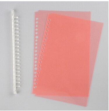 A5 B5 Crystal Loose-leaf Binder Transparent 20/26 Hole Bind Circle Calendar Ring Notebook Cover Diary Index Separator Organizer: A5 set 1