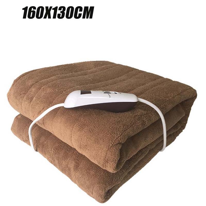 220V household electric blanket double single control temperature timing electric mattress student dormitory household single th: 160x130cm