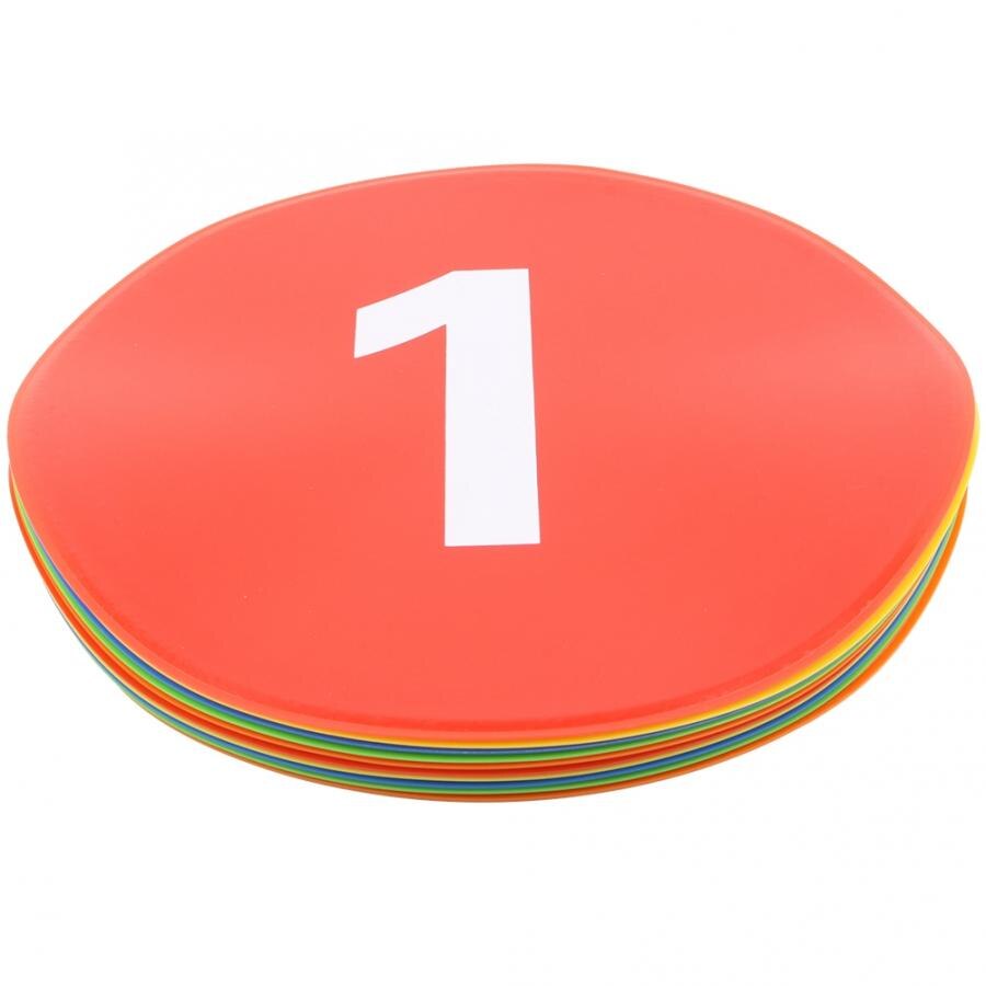 Durable Goal-10 Uds. Para entrenamiento de fútbol , equipo de signos de discos, marcadores de disco, discos planos, tamaño oficial