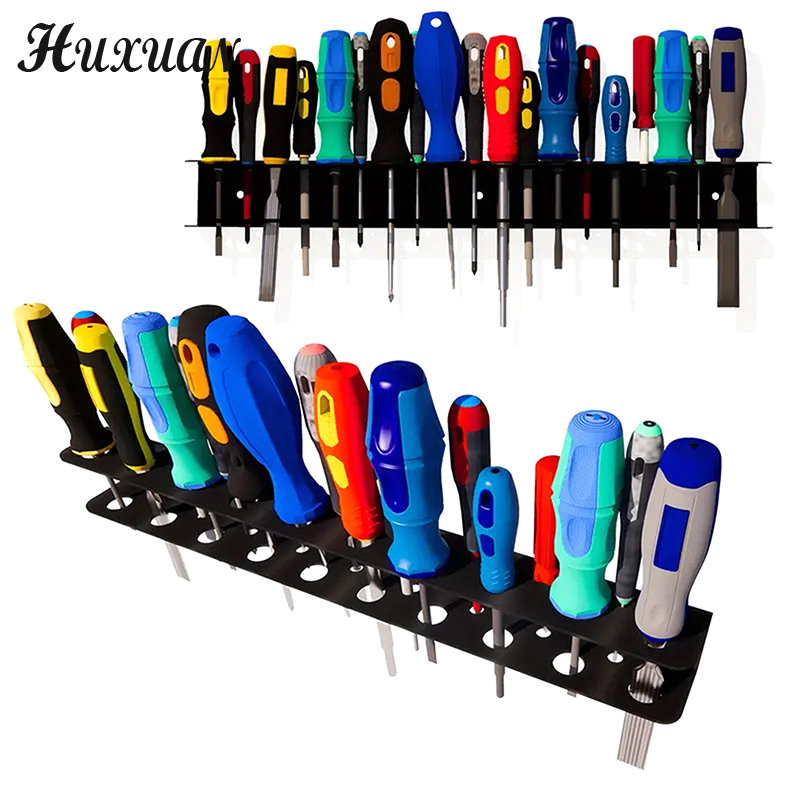 Screw Organizer Wall Mount Heavy Duty Screwdriver Storage Rack Storage Organizer Screwdriver Rack Tool Rack Pliers Holder Tool